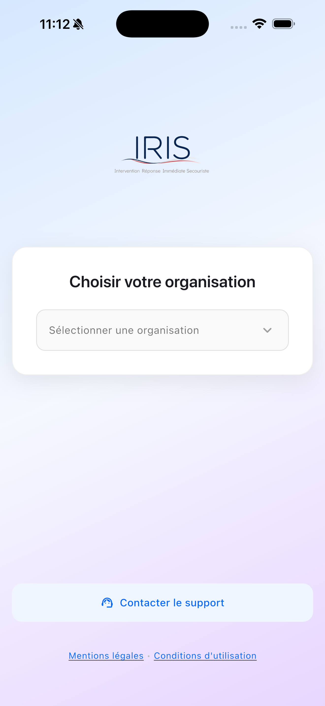 Choix de l'organisation — mode clair